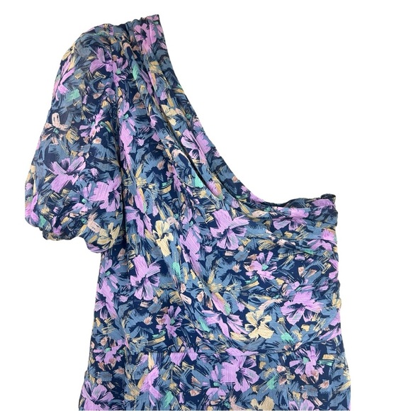 ASTR the Label - Women’s ‘Santorini’ Floral Maxi Dress Asymmetric, Purple Small - Picture 8 of 12